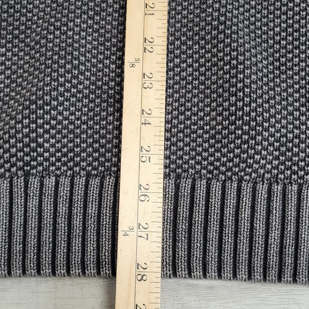 🧥 Carbon 2 Cobalt 1/4 Zip Sweater Men L Gray Hi‑Def Birdseye Heavyweight Preppy
